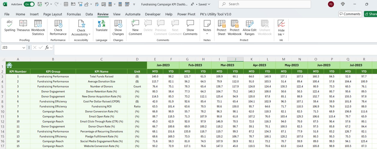 Previous Year Numbers Sheet