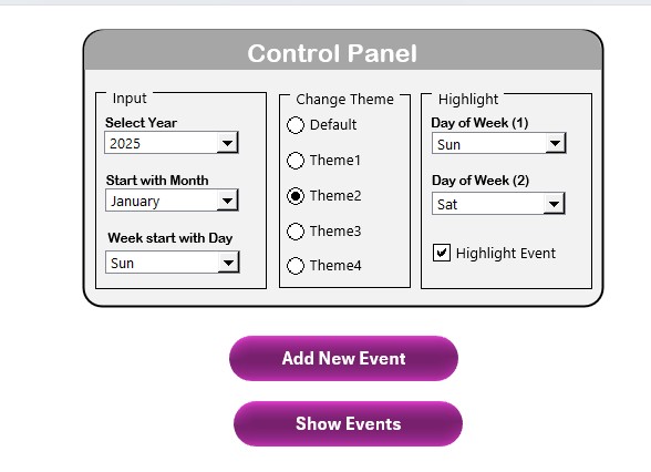 Control Panel