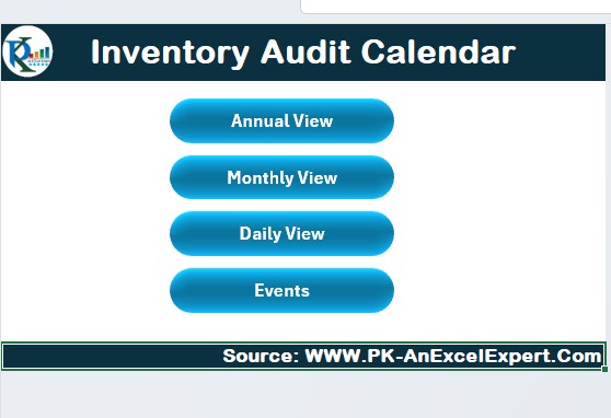 Inventory Audit Calendar 