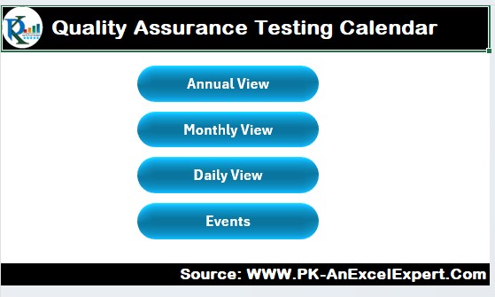 Quality Assurance Testing Calendar