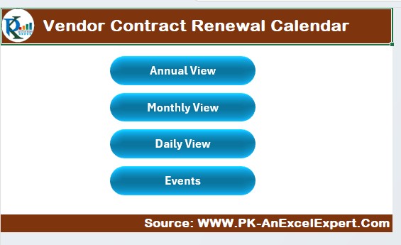 Vendor Contract Renewal Calendar