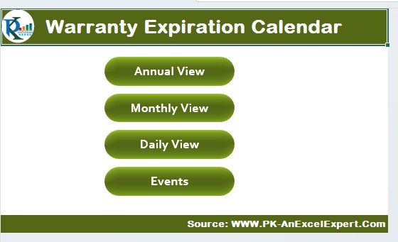 Warranty Expiration Calendar