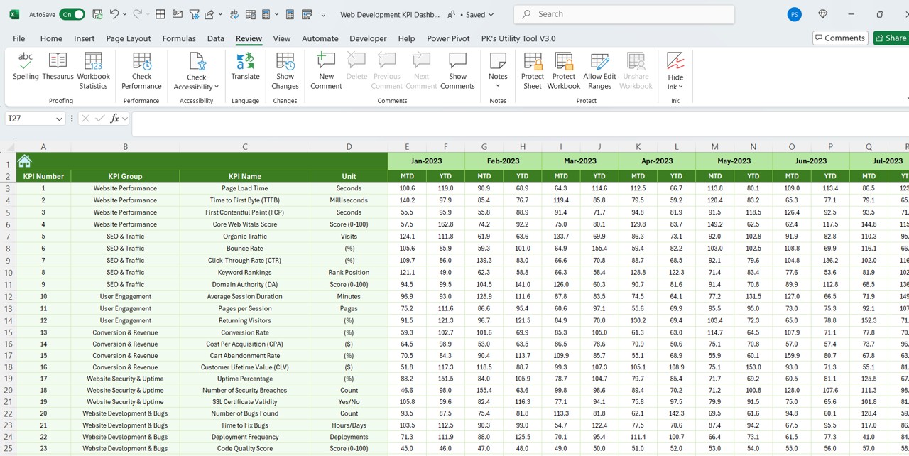 Previous Year Numbers Sheet