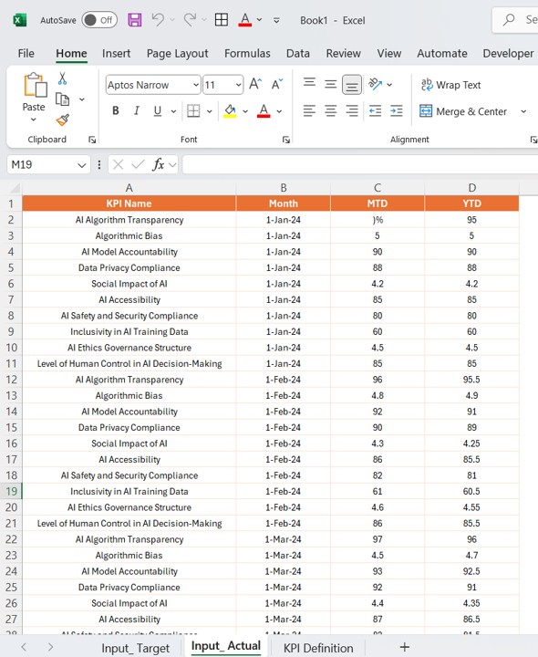 Excel Data