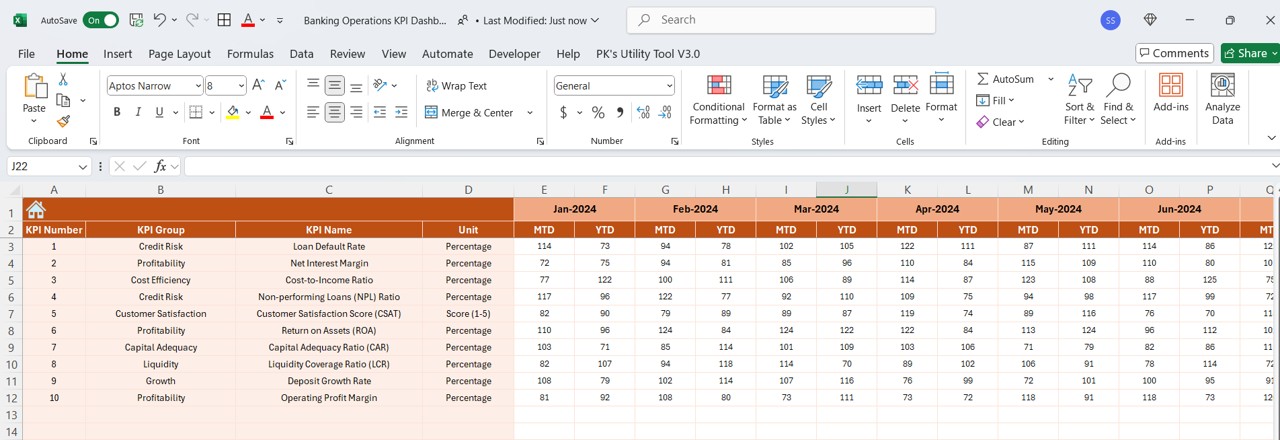 Actual Number Sheet Tab