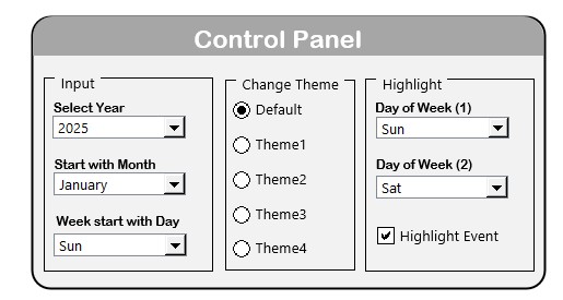 control panel