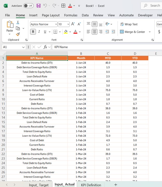 Excel Data