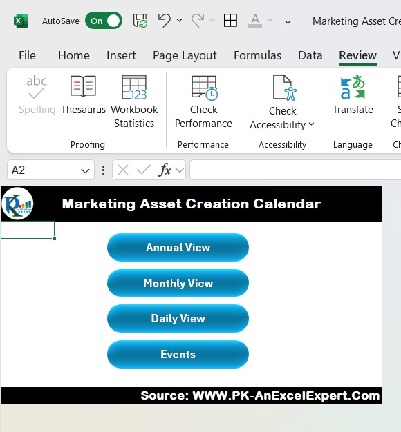 Marketing Asset Creation Calendar