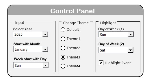 Control Panel