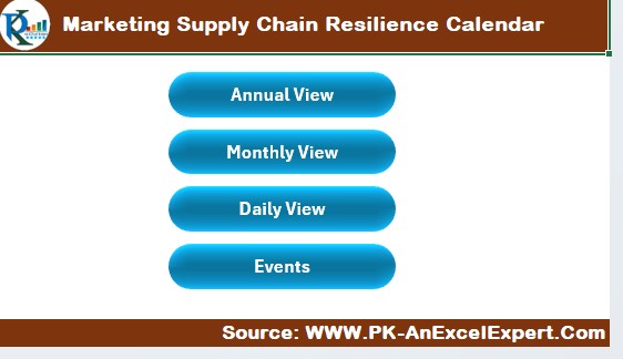 Marketing Supply Chain Resilience Calendar