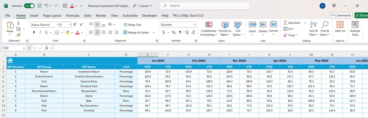 Target Sheet Tab