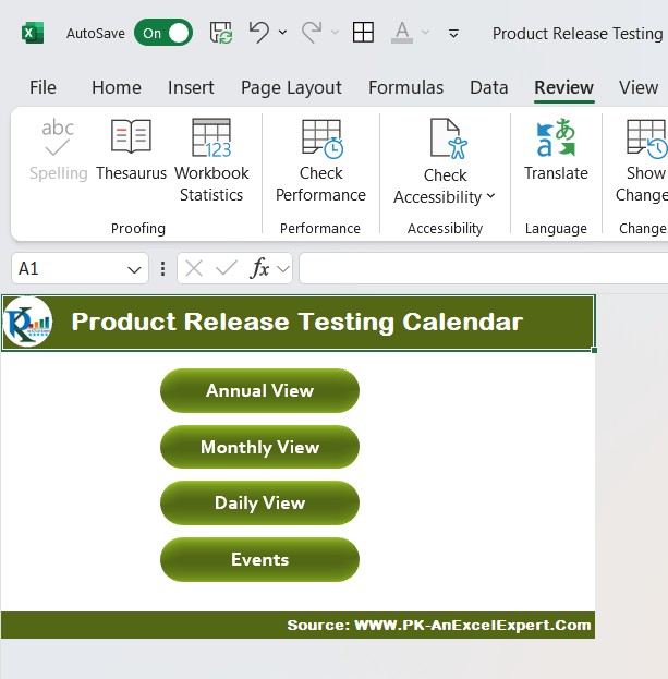 Product Release Testing Calendar