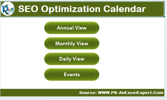 SEO Optimization Calendar