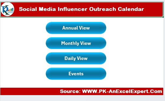 Social Media Influencer Outreach Calendar