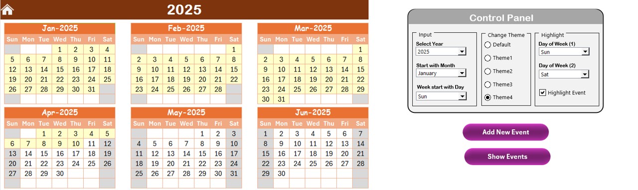 Annual View Sheet Tab