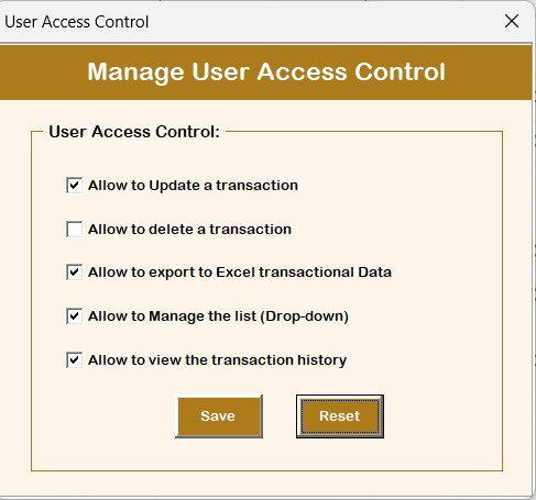 User Access Control