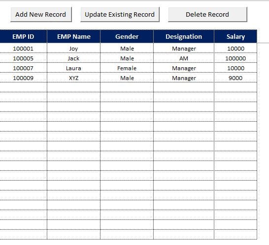 Data Entry Form PK An Excel Expert